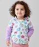 Babyoye Eco Conscious 100% Cotton Full Sleeves Sweatjacket Floral Printed - Blue
