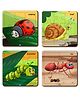 Mini Leaves Insects Themed 4 In A Box Level Up Wooden Puzzles- 36 Pieces