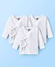 Doodle Poodle 100% Cotton Full Sleeves Solid Colour Jhablas Pack of 3 - White