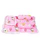 Toddylon Baby Bedding Set New Born Mattress Gaddi With Pillow & Bolsters - Pink