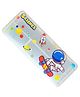 KARBD Translucent Double Sided Plastic Geometry Pencil Box Science Skate Rocket Design - Multicolour