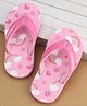 Cute Walk by Babyhug Flip Flops Rainbow Print - Pink