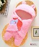 Babyzone Baby Hooded Unicorn Embroidered Solid Color Soft Wearable Blanket - Pink