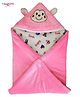 Baby Hooded Carry Bag Cum Mild Winter Blanket - Pink