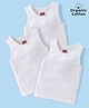 Babyhug 100% Organic Cotton Sleeveless Sando Pack Of 3 - White