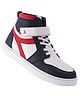 Pine Kids Velcro Closure Sneakers Shoes - White & Red