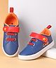 Cute Walk by Babyhug Casual Shoes with Velcro Closure Car Print - Blue & Orange