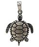 ELOISH 925 Sterling Silver Turtle Tortoise Oxidised Pendant - Silver