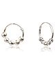 ELOISH 92.5 Sterling Silver Balls Hoop Earrings for Girls (SILVER ORNAMENTS : 1 GRAMS)
