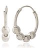 ELOISH 92.5 Sterling Silver Balls Hoop Earrings - Silver