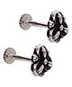 Eloish 92.5 Sterling Silver Small Flower Studs Back Push Style Earrings for Girls Silver Ornaments - 0.100 g