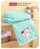 Babyhug Velvet Bunny Embroidered Lightweight Bubble Blanket - Sea Green