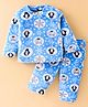 Kanvin Supersoft Extra Warm Velour Full Sleeves Winter Night Suit With Penguin Print - Blue