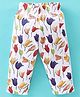 Doreme Single Jersey Cotton Knit Full Length Leggings Floral Print - White