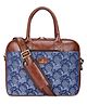 The Clownfish Deborah Laptop Bag Floral Design - Navy Blue