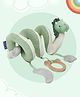 Mi Arcus Snakes Spiral Activity Soft Plush  Toy To Wrap Around Baby Cot Green - Length 32 Cm