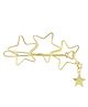 Taarose by Osasbazaar 925 Sterling Silver Hair Clip Hair Tie in 5 Stars Design -Gold Polished