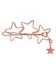 Taarose by Osasbazaar 925 Sterling Silver Hair Clip Hair Tie in 5 Stars Design-Rose Gold Polished