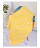 Poplins Baby Cartoon Characters Muslin Fabric Blanket- Yellow & White