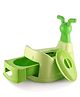 Reliance Toilet Trainer Baby Potty Seat Cartoon Face with Removable Tray & Closing Lid Baby Potty Seat- Green