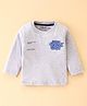 Doreme Cotton Single Jersey Full Sleeves T-Shirt Text Print- Grey