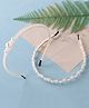 Hola Bonita Free Size Hair Bands With Pearl Work Pack of 2 -White