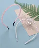 Hola Bonita Free Size Hair Bands With Pearl Work Pack of 2 -White & Pink