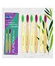 Purexa Kids Bamboo Toothbrush With Super Soft Bristles & Easy Grip Handle - Value Pack Of 6