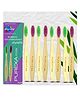 Purexa Kids Bamboo Toothbrush With SuperSoft Bristles & Easy Grip Handle - Pack Of 8