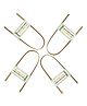 PUREXA Organic Biodegradable Bamboo Tongue Cleaner Scraper Pack Of 4 - Brown