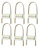 PUREXA Organic Biodegradable Bamboo Tongue Cleaner Scraper Pack Of 6 - Brown