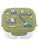 Stephen Joseph Multi Print Snack Box with Ice Pack Construction - Green