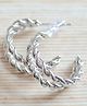Pretty Ponytails Contemporary Twisted Rope Like Hoop Earrings - Silver