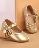 Cute Walk by Babyhug Velcro Closure Bellies with Bow Applique - Golden