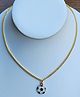Little Blossom Football Chain Necklace - Black