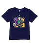 Wear Your Mind Half Sleeves DC Batman & Joker Character Printed Tee  -Navy Blue