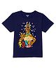 Wear Your Mind Warner Bros Featuring Half Sleeves Scooby Doo With Pop Corns Printed Tee - Navy Blue