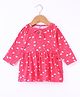 CUCUMBER Sinker Full Sleeves Frock  With Cherry Print - Pink