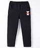 Kookie Kids Full Length Winter Lounge Pant with Teddy Applique - Black