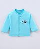 Doreme Single Jersey Full Sleeves Vest With Panda Print - Blue