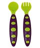 BOXOT IMPEX Ultra Soft Baby Spoon Set for Baby Feeding Non Toxic BPA Free Baby Training Feeding Spoon & Fork Set Easy Grip Handle  (Color may vary)