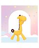 BOXOT IMPEX Giraffe Shape Food Grade/BPA Free Silicone Teething Baby Teether(Color may vary)