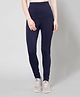 Zelena Solid High Waisted Maternity Leggings - Navy Blue