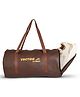 Vector X Duffel Leather Gym Bag Carrying Gym Accessories -Brown