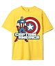 Wear Your Mind Marvel Avenger Super Heroes Featuring Half Sleeves Captain America Printed Oversized Tee - Yellow