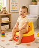 Babyhug Teddy Buddy Potty Chair with Potty  Training Seat - Yellow| with Backrest| Removable Bowl| Splash Guard| Easy Clean Design