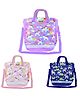 FunBlast Unicorn Print Tote Bag Hand Bag with Zip Lock  Pack of 1, Random Color
