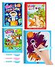 New Pinch  Cartoon Theme Reusable Magic Water Painting Book Magic Doodle Pen(Print as per availability)) (3Pc)