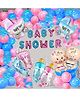 Bubble Trouble Baby Shower Combo Decorations Set 50 Pcs Baby Shower Balloon Latex Glue Dot Baby with For Maternity Pregnancy Photoshoot Material Items Supplies