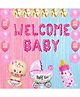 Bubble Trouble Its a Girl Baby Shower Decoration Items Combo with A Welcome Baby Foil Balloon Fringe Pastel Curtains Cradle Foil Balloon Bottle Foil Balloon for Its a Girl Newborn Baby - 32 Pcs